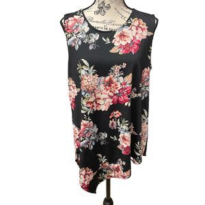 New Directions Floral Sleeveless Blouse